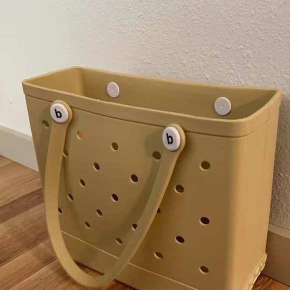 Khaki Medium Waterproof Beach Bag - Picture 2 of 3